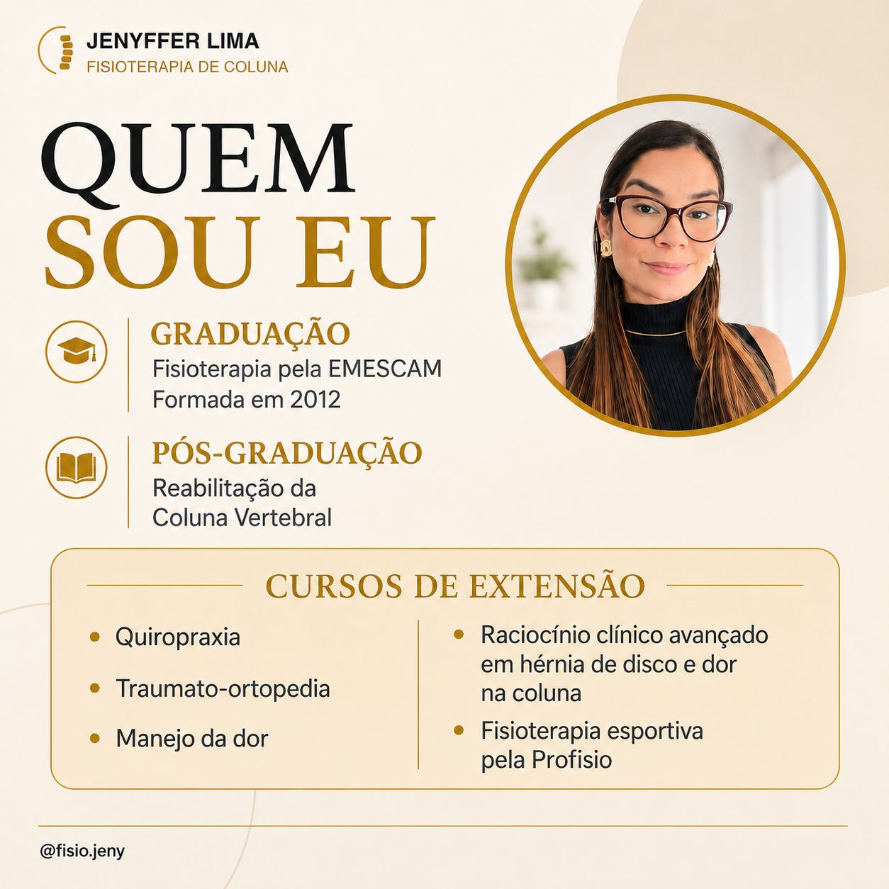 Quem sou eu — formação de Jenyffer Lima